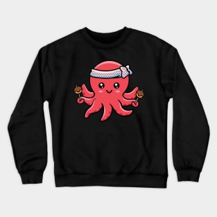 Cute Kawaii Takoyaki Octopus Crewneck Sweatshirt